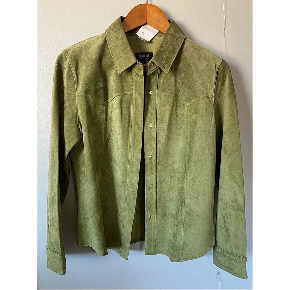 Vintage Sage Green Suede Jacket